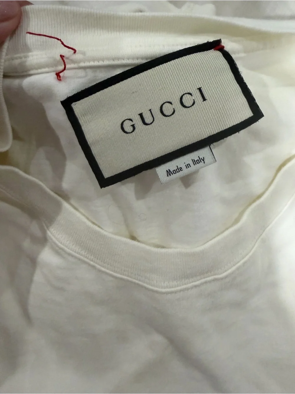 Authentic Gucci Original Gucci Logo Graphic T-Shirt White Men’s XL Made in Italy